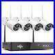 HISEEU 8CH 2K NVR IP Wireless Security Camera System CCTV Outdoor Night Vision