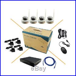 HJT 4CH Wireless IP Camera NVR System 720P CCTV Indoor Security HD Network P2P