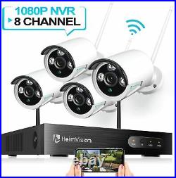 HeimVision 1080P HD Wireless Security Camera System 8CH 12 LCD WIFI NVR Outdoor