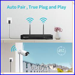 HeimVision 3MP 8CH NVR Wireless WIFI CCTV Security Camera System 1TB HDD Outdoor
