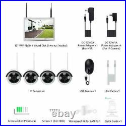 HeimVision 5MP 8CH NVR/DVR Security IP Camera System Outdoor WiFi LCD Monitor