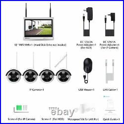 HeimVision HM243 1080P Wireless Security Camera System 12'' Monitor 8CH NVR 4Pcs