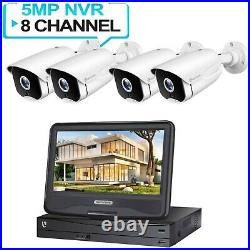 HeimVision HM541 5MP POE Security 4 Camera System with Monitor 8CH NVR Waterproof