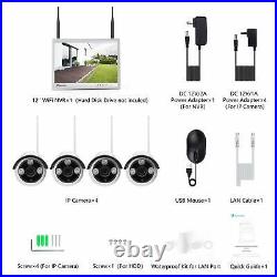 HeimVision Wireless CCTV Security Camera System 8CH NVR 12'' LCD Monitor Outdoor