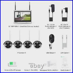 HeimVision Wireless Security Camera System 8CH NVR 12'' LCD Monitor Outdoor CCTV