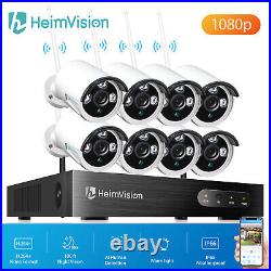 HeimVision Wireless Wifi CCTV 8CH NVR 1080P Security 8pcs Camera System Outdoor