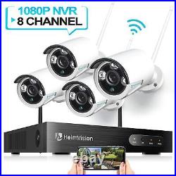 Heimvision 2/5MP Wireless 8CH NVR 1080P Security Camera System Outdoor WIFI CCTV