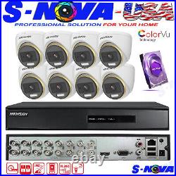 Hikvision 16CH SECURITY CAMERA SYSTEM CCTV 8 X 2MP COLORVU 2TB HARD DISK