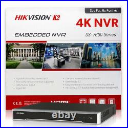 Hikvision 4K 16CH 8MP Security Camera System CCTV ColorVu With Audio G2 Black