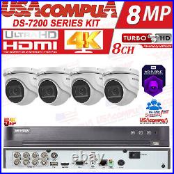 Hikvision 5MP 8CH CCTV SECURITY CAMERA SYSTEM 2TB HDD IP67 2.8mm TURBO-HD LOT