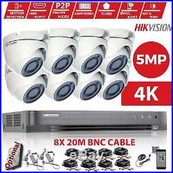 Hikvision 5MP CCTV System 4K UHD DVR 4CH 8CH HD Outdoor Camera Home Security Kit