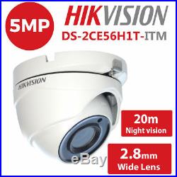 Hikvision 5MP CCTV System 4K UHD DVR 4CH 8CH HD Outdoor Camera Home Security Kit