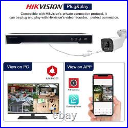 Hikvision 8CH 8PoE NVR 5MP Security Camera System CCTV Kit Full Color Mic Lot US