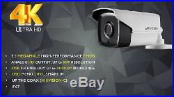 Hikvision 8MP DVR 4K Outdoor EXIR 5MP HD Bullet CCTV Camera Security Home System