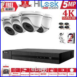 Hikvision CCTV 4K 1080P HD 5MP Night Vision Outdoor DVR Home Security System Kit