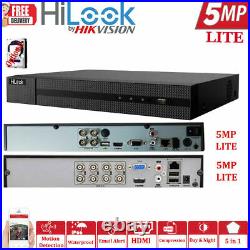 Hikvision CCTV System 5MP Color At Night Camera DVR Home Security Audio Kit UK