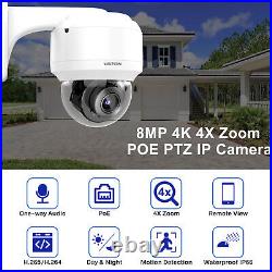 Hikvision Compatible 5MP 8MP PTZ 4X Zoom CCTV Security IP Camera Mic POE IR US