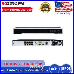 Hikvision Compatible 8CH 8POE 5MP CCTV System Kit Security IP Camera ColorVu Lot