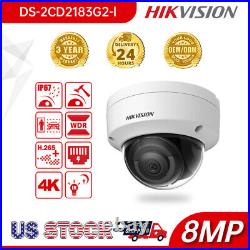 Hikvision DS-2CD2183G2-I 2.8mm 4K 8MP AcuSense Dome CCTV Security IP Camera POE