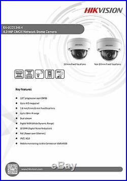 Hikvision Original English DS-2CD1141-I 4MP IP POE Network Dome Camera 6mm lens