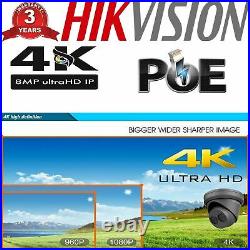 Hikvision Ultra Hd 4k 8mp Camera Ip Poe Cctv Ds-2cd2383g0-i Turret Nightvision