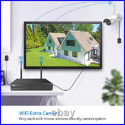 Hiseeu 10CH 2K 1080P Wireless Security Camera System WIFI CCTV Audio NVR Kit Lot