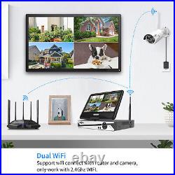Hiseeu 2K 3MP Wireless Wifi Security Camera CCTV System 10CH NVR One Way Audio