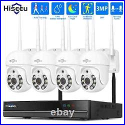 Hiseeu 2K 8CH WIFI NVR 3MP Wireless Security Camera System CCTV Outdoor Pan/Tilt