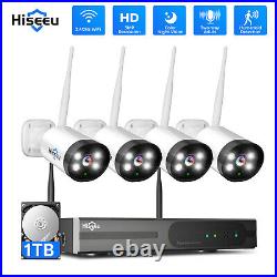 Hiseeu 3MP 8CH 2K NVR WIFI Outdoor Wireless Security Camera System CCTV with HDD