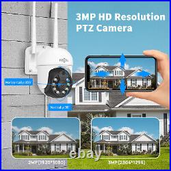 Hiseeu 3MP Wireless Audio Home Outdoor CCTV Security Camera System 8CH NVR Lot