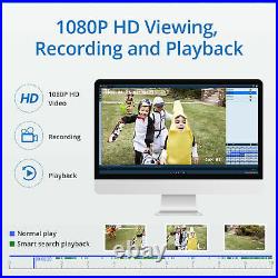 Hiseeu 4CH 1080P Wireless NVR WIFI CCTV Security IP Camera Monitor System Kits