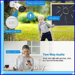 Hiseeu 8CH 2K NVR 3MP Outdoor WiFi Wireless Security Camera System CCTV With HDD