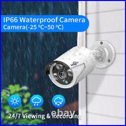 Hiseeu 8CH 2K NVR Outdoor Wireless Security Camera System CCTV WIFI IP 1TB HDD