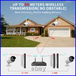 Hiseeu 8CH NVR 3MP Wireless WIFI CCTV Security Camera System Kit With 500G HDD