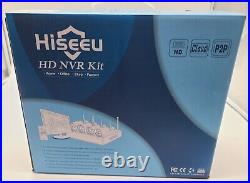 Hiseeu 8WNKIT-4HB612-1T HD Wireless Security CCTV 4 Camera Kit 1TB NVR (NEW)