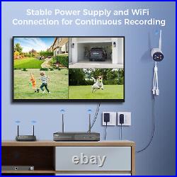 Hiseeu Audio Wireless Security Camera System Outdoor Wifi CCTV 10CH NVR WithHDD