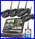 Hiseeu CCTV 8CH 2K NVR Wireless Security Camera System Outdoor Home WiFi 1TB HDD
