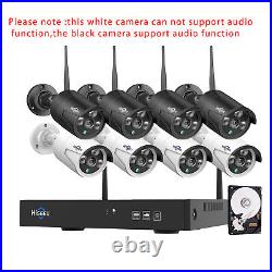 Hiseeu Security Camera System Outdoor Wireless Wifi Home CCTV 2K 8CH NVR Lot