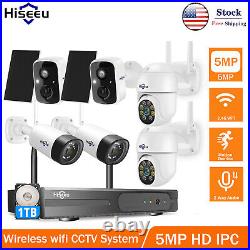 Hiseeu Security Camera System Wireless WiFi 2 Way Audio CCTV Home 5MP 10CH NVR