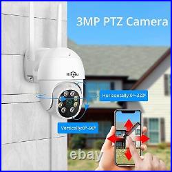 Hiseeu Wireless Security Camera System CCTV 3MP System 10CH NVR PTZ 2 way Audio