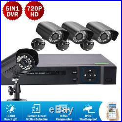 Hodely 4CH 1080N CCTV 5in1 DVR 1500TVL Outdoor 720P IRCUT Camera Security System