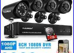 Home Outdoor Security IR Camera System 1500TVL 8CH 1080N HDMI CCTV DVR Set +1TB