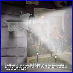 Home Security Camera Outdoor Solar Battery Power Wireless Spotlight Soliom S100