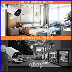Home Security Camera System 4Pcs 1080P Cameras 8CH DVR Outdoor AHD CCTV 3TB HDD