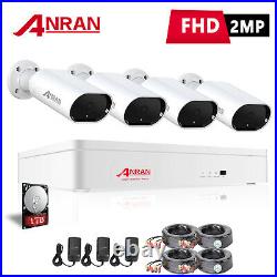 Home Security Camera System Outdoor Wired 8CH 12''Monitor 1080P HD CCTV IR Night
