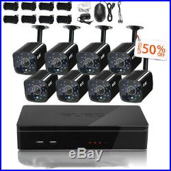 Home Surveillance Security Camera 8CH 1080P CCTV DVR System Home Outdoor/Indoor