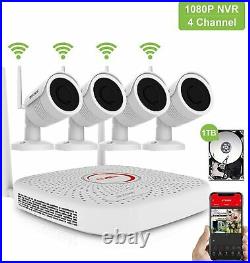 Home Wireless Security Camera System Outdoor 1080P 4 CH WIFI NVR 1TB ST1000VX005