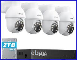 IeGeek 5MP PoE Security CCTV Camera Systems, 8 Channel 4K H. 265 NVR with 2TB