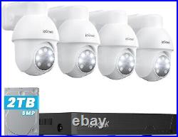 IeGeek 5MP PoE Security CCTV Camera Systems, 8 Channel 4K H. 265 NVR with 2TB