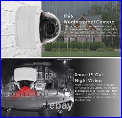 Inwerang CCTV IR PTZ Security Dome Camera, 1080P HD Outdoor, IP66 Waterproof AHD